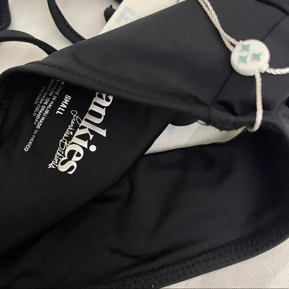 Frankie’s Bikinis Aleisha Eco Bikini Top in Black Small - Picture 5 of 6